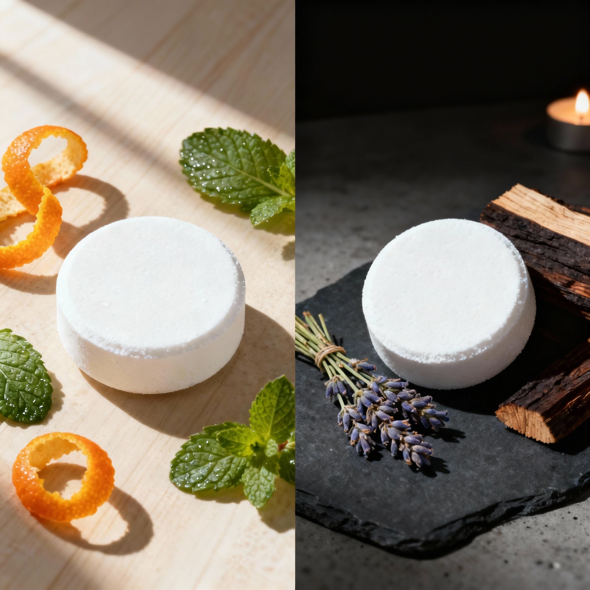 【入門組合】晨光與靜夜 日夜療癒組 | 香薰沐浴蒸氣彈